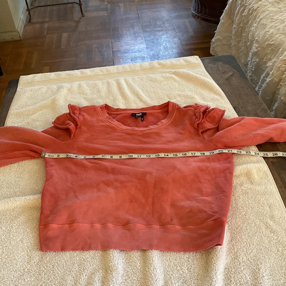 PAIGE from Neiman’s 100% Penelo tie dye sweatshirt with ruffles. - Picture 12 of 14